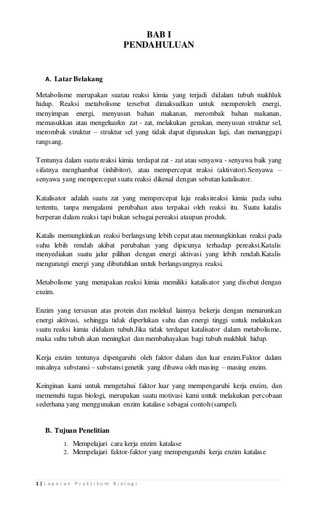 Peranan enzim katalase