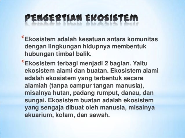 Biologi Ekosistem