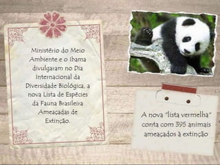 Desaparecimento de espécies animais e vegetais