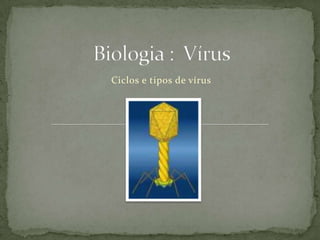 Biologia :  Vírus Ciclos e tipos de vírus 