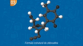 Fórmula estrutural da zidovudina
 