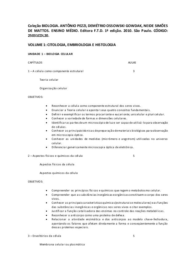 Cursos relacionados a biologia