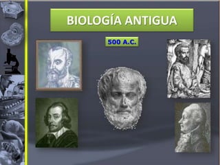 BIOLOGÍA ANTIGUA
500 A.C.
 