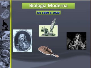 Biología Moderna
De 1650 a 1920
 