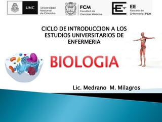 Lic. Medrano M. Milagros
CICLO DE INTRODUCCION A LOS
ESTUDIOS UNIVERSITARIOS DE
ENFERMERIA
 