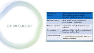 RECOMENDACIONES
 