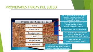 PROPIEDADES FISICAS DEL SUELO
 