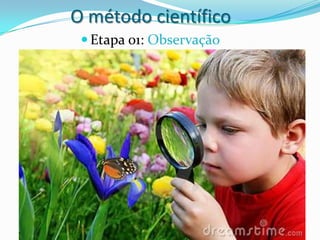 O método científico
  Etapa 01: Observação
 
