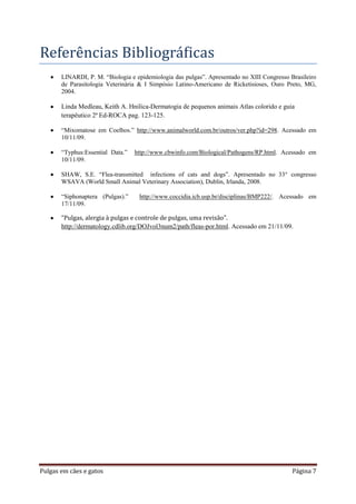 Pulgas em cães e gatos