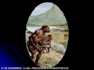 31 DE DEZEMBRO, 13:30h. PROCONSUL E RAMAPITHECUS
 