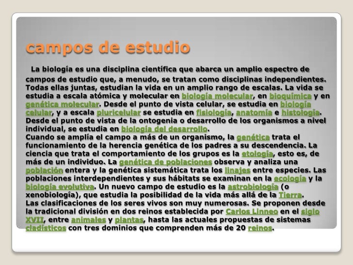 Biologia historia y ramas