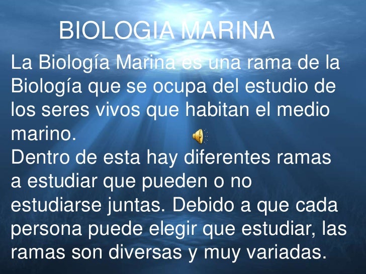 Biologia marina