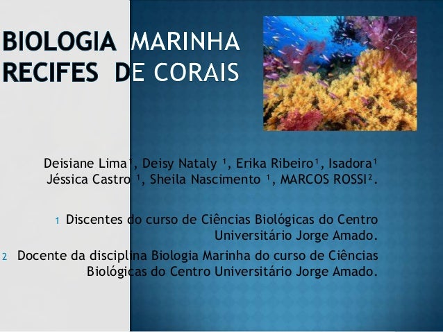 Deisiane Lima¹, Deisy Nataly ¹, Erika Ribeiro¹, Isadora¹
Jéssica Castro ¹, Sheila Nascimento ¹, MARCOS ROSSI².
1 Discentes...