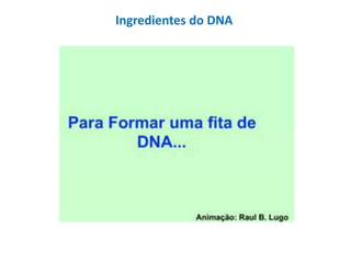 FOSFATO: H3PO4 (ÁCIDO FOSFÓRICO).LIGA OS NUCLEOTÍDEOS ENTRE SI.DÁ CARÁTER ÁCIDO AO DNA E RNA.