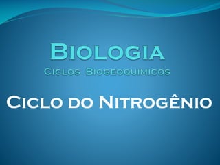 Ciclo do Nitrogênio

 