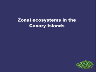 Zonal ecosystems in the Canary Islands 