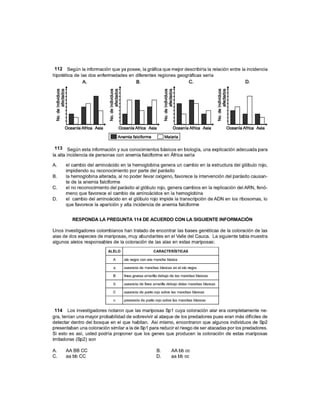 RESPONDA LA PREGUNTA 114 DE ACUERDO CON LA SIGUIENTE INFORMACIÓN
112
113
114
 