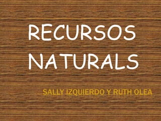 RECURSOS  NATURALS Sallyizquierdo y rutholea 