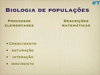 Tópicos de Biologia-Matemática | PDF
