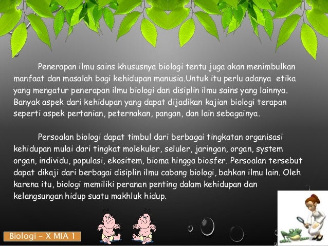 Biologi Dan Peranannya Dalam Kehidupan