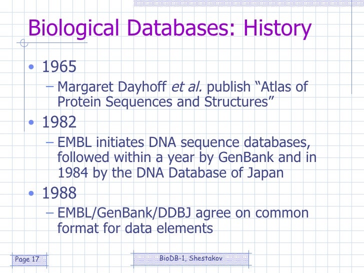 Biological Database Systems