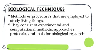 Biotechnology Biological Procedures and.... | PPTX