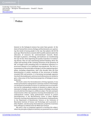 Biological Thermodynamics