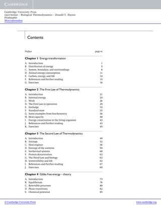 Biological Thermodynamics