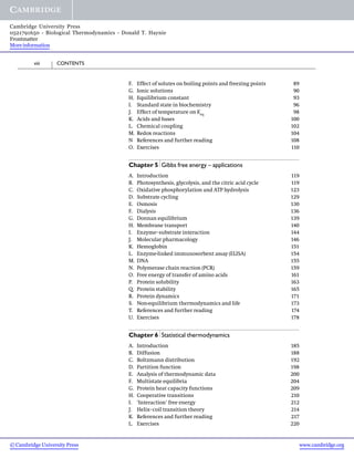 Biological Thermodynamics