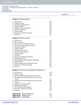 Biological Thermodynamics