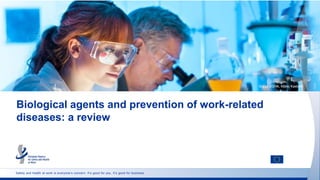 Safety and health at work is everyone’s concern. It’s good for you. It’s good for business.
Biological agents and prevention of work-related
diseases: a review
© EU-OSHA, Matej Kastelic
 