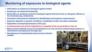 13
https://osha.europa.eu
Monitoring of exposures to biological agents
 Information on exposure to biological agents limi...