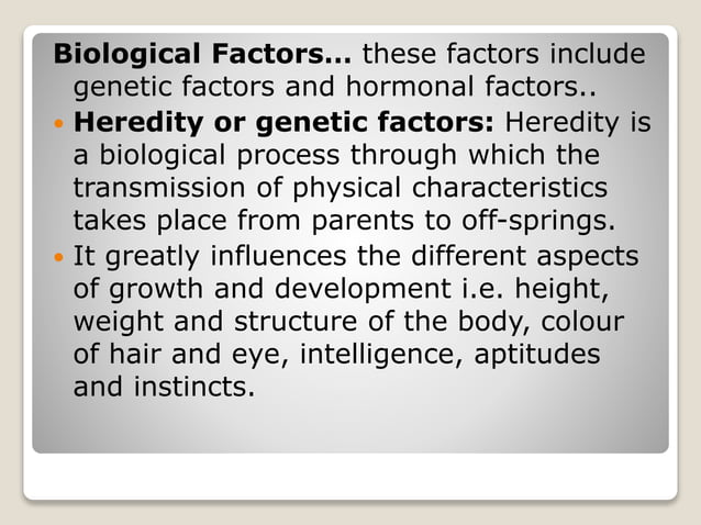 Biological and social influences on human growth and | PPTX | Genetics ...
