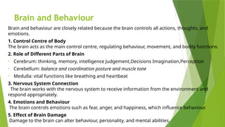 Biological Basis of Behaviour: Genetics, Brain Function, and ...