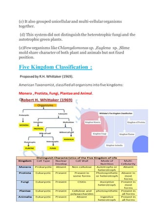 Biological classification | DOCX