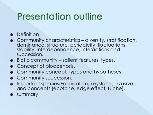 Biological communities