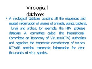 Virus Database Biological database ppt(1).pptx Introuction | PPT