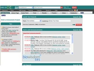 Biological databases