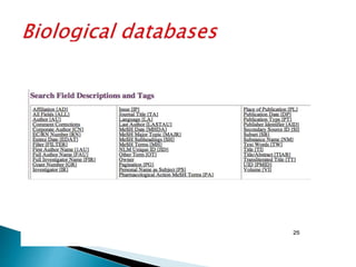 Biological databases | PPTX