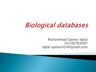 Muhammad Qamar Iqbal
03106783097
Iqbal qamar424@gmail.com
 