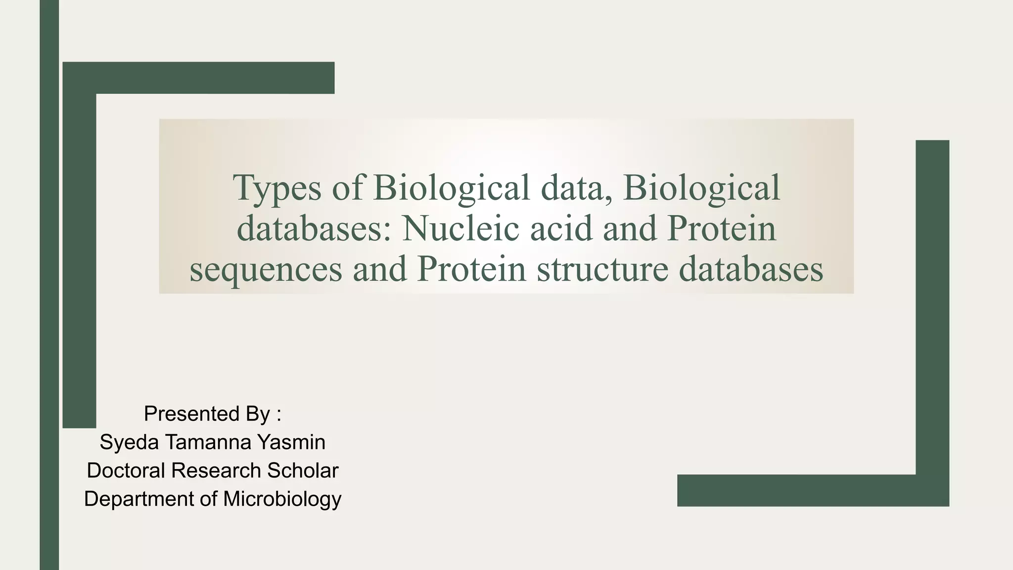 Biological databases | PPTX