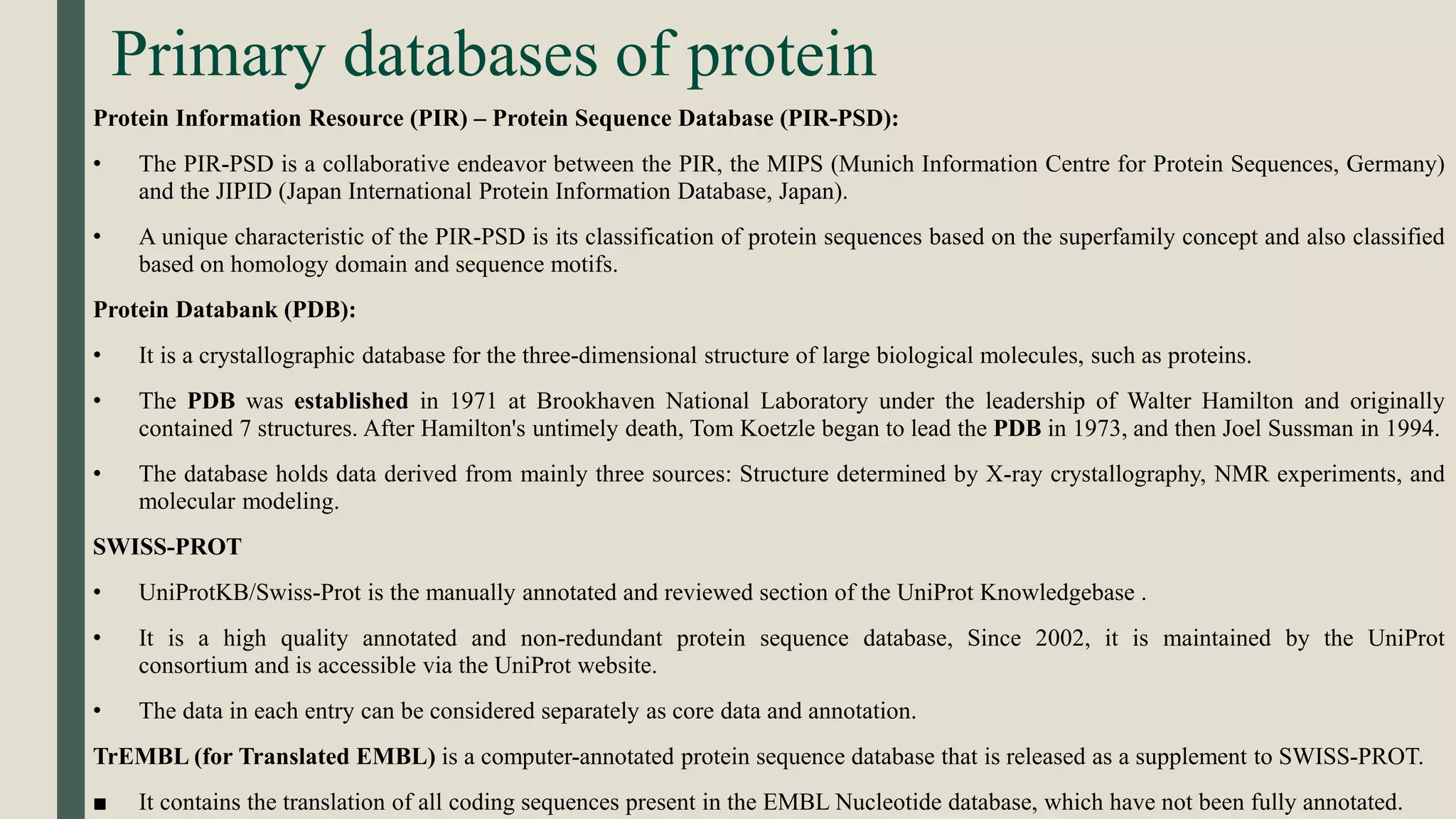 Biological databases | PPTX
