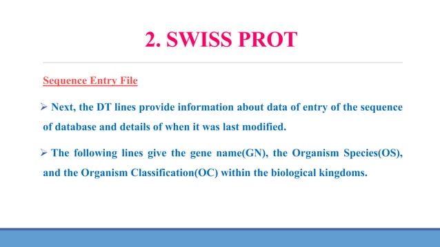 Biological databases.pptx | Databases | Computer Software and Applications