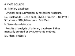 Biological data bioinformatics | PPTX