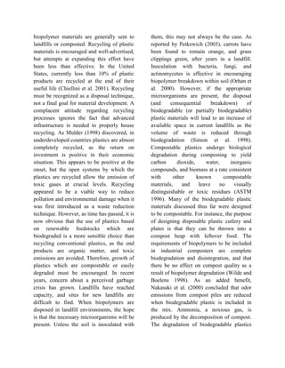 Biological degradation of synthetic polymer | PDF