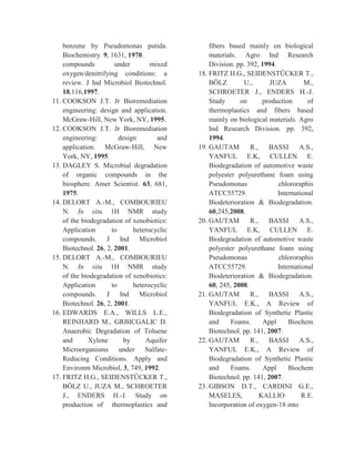 Biological degradation of synthetic polymer | PDF
