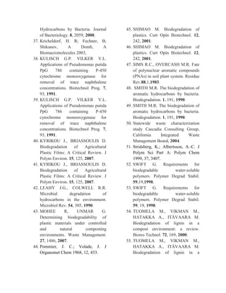 Biological degradation of synthetic polymer | PDF