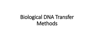 Biological DNA Transfer
Methods
 