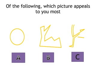 Of the following, which picture appeals
to you most
C
 