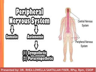 Presented by: DR. RHEA LOWELLA SANTILLAN FISER, RPsy, Rpm, CSIOP
 